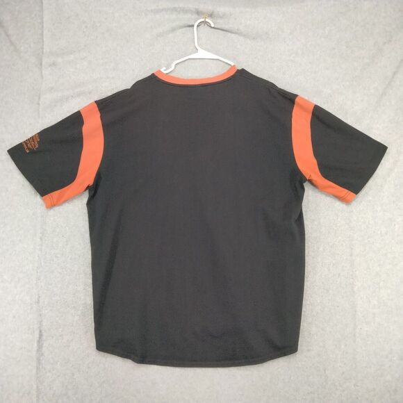 Harley Davidson Mens XL Black Orange Graphic Tshirt Short Sleeve Crew Neck - Picture 7 of 11